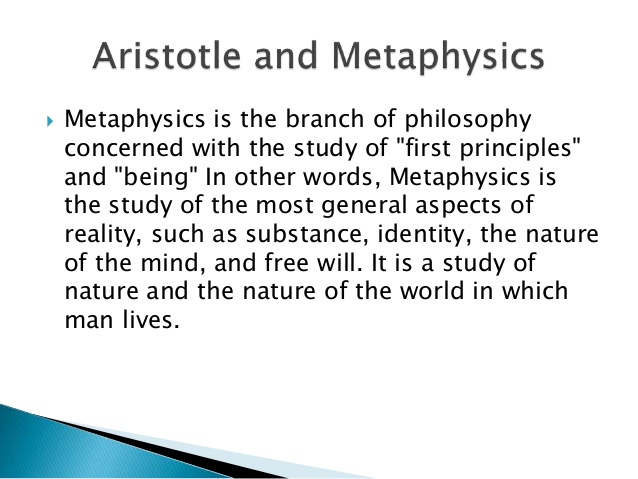 aristotle on metaphysics